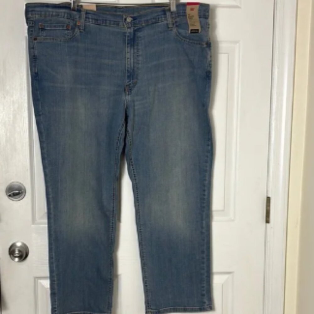 Levi's 541 Athletic Taper Stretch Blue Jeans Size 46 X 30 Sits at waist
